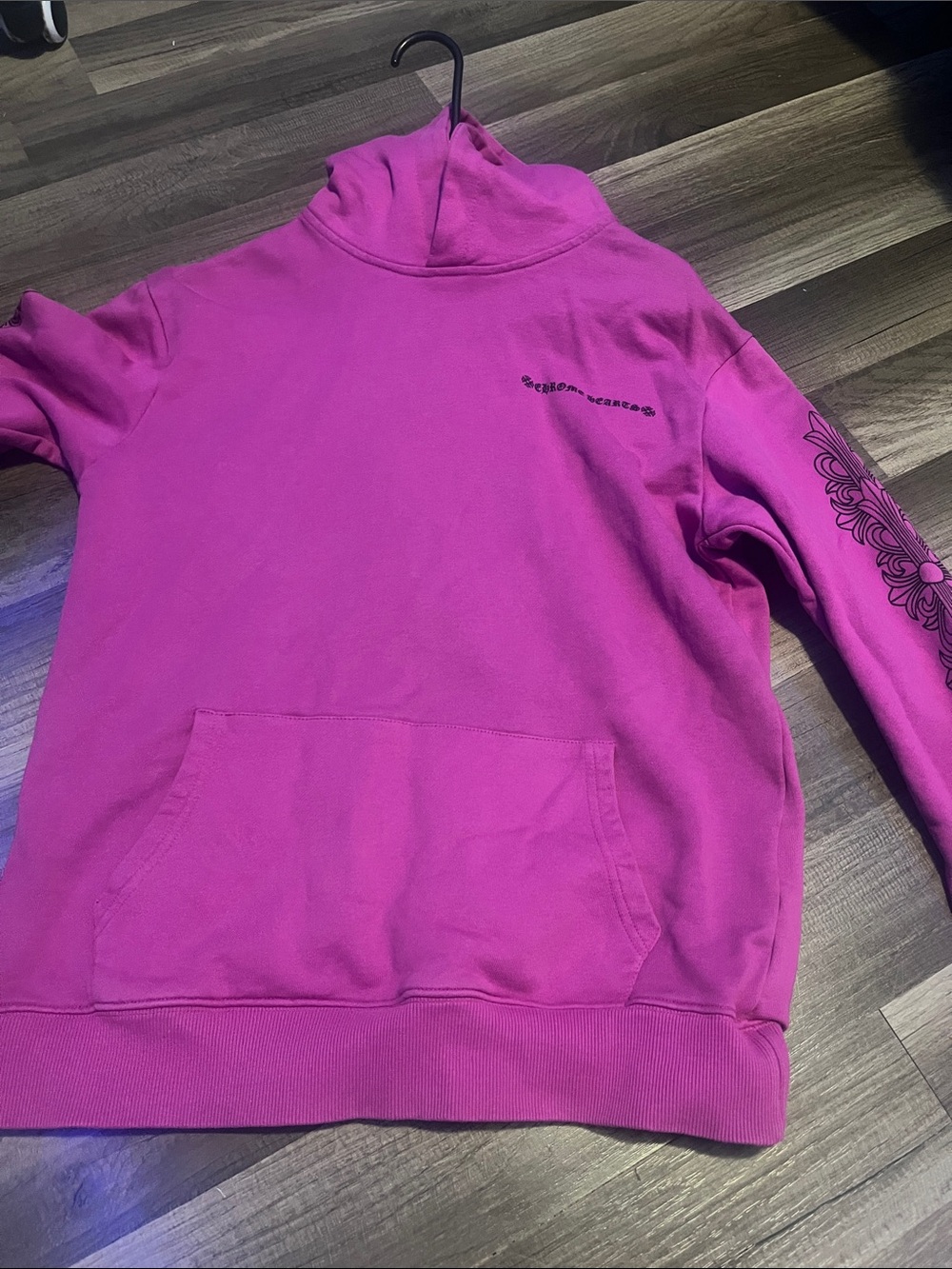 Chrome Hearts pink/purple teeth hoodie